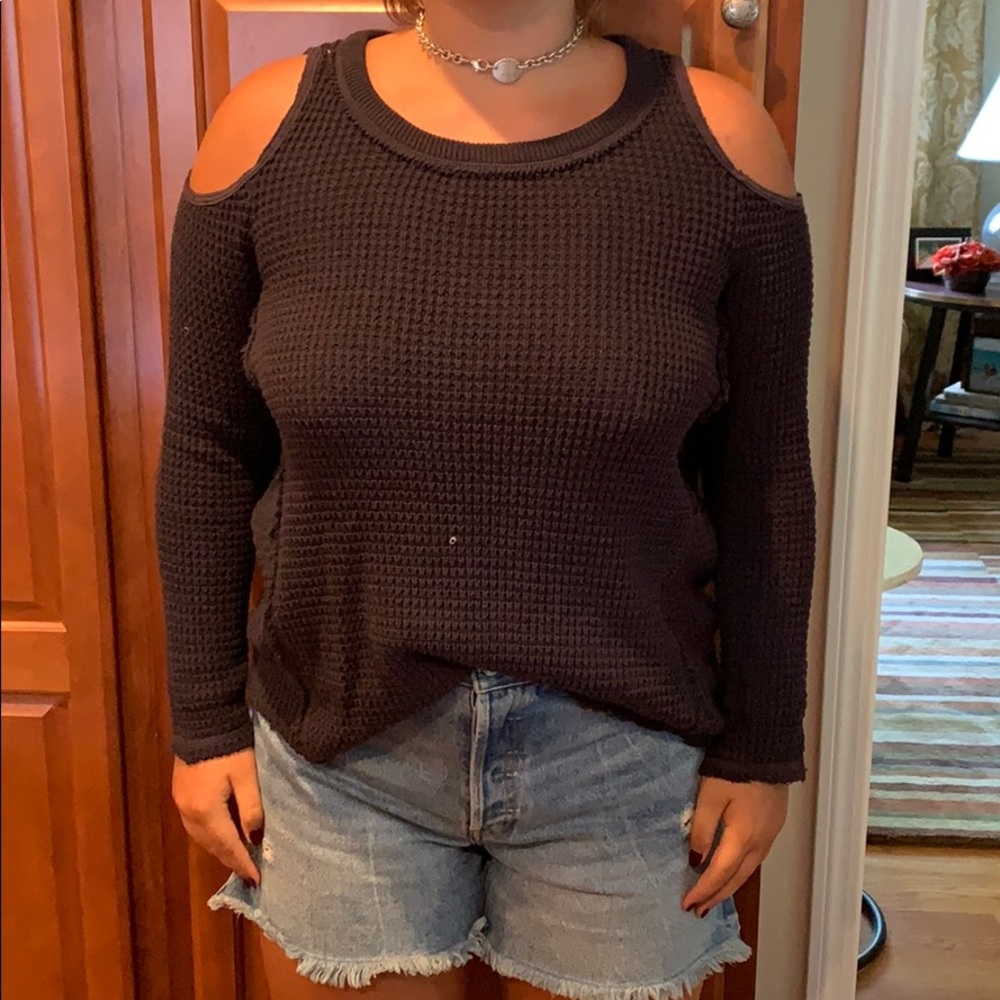Free People sunrise cold shoulder sweater